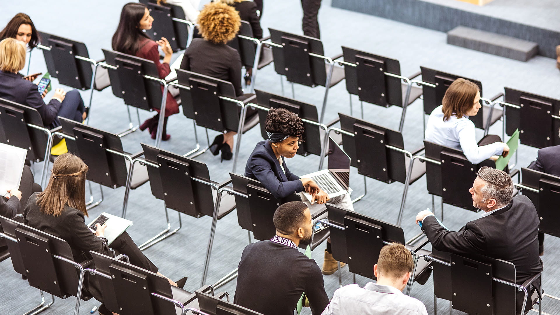 Business people at a conference event